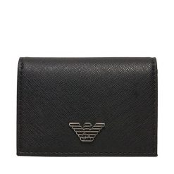 Mały Portfel Męski Emporio Armani. Czarne portfele Emporio Armani, bez wzorów. Za 579.99 zł.