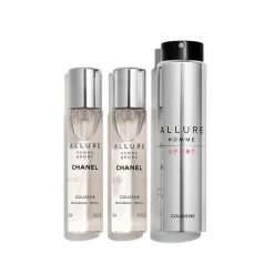 CHANEL ALLURE HOMME SPORT FLAKON TWIST AND SPRAY Z ZESTAWEM WYMIENNYCH WKŁADÓW 3 X 20 ml – WODA KOLOŃSKA 60 ml Męskie. Perfumy męskie Chanel. Za 519.00 zł.