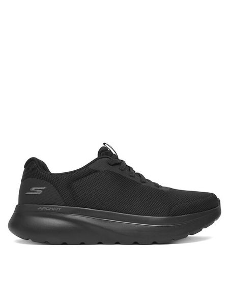 Skechers Sneakersy Go Walk Arch Fit N-Joy 217078 BBK Czarny. Czarne buty sportowe casual Skechers, bez wzorów, z materiału, bez zapięcia. Za 249.99 zł.