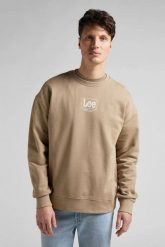 LEE LOGO LOOSE MĘSKA BLUZA KLASYCZNA NADRUK CREW CLAY L82ESP56 112145607. Bluzy Lee, l, bez wzorów, bez kaptura. Za 159.99 zł.