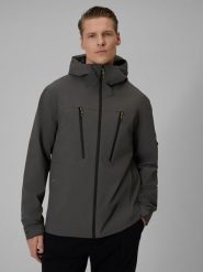 4F Kurtka przejściowa membrana 8000 męska - szara 3XL. Szare kurtki 4F, l, bez wzorów, z materiału, bez kaptura. Za 499.99 zł.