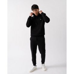 Bluza z kapturem Męska Lacoste Czarny. Czarne bluzy z kapturem LACOSTE, m, bez wzorów, z bawełny, z kapturem. Za 613.15 zł.