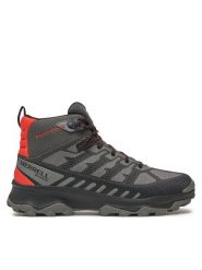 Merrell Trekkingi Speed Eco Mid Wp J038115 Szary. Szare botki sznurowane Merrell, bez wzorów, ze skóry, bez obcasa, bez zapięcia. Za 399.99 zł.
