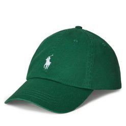 Czapka z daszkiem Polo Ralph Lauren. Zielone czapki z daszkiem Polo Ralph Lauren, bez wzorów. Za 179.99 zł.