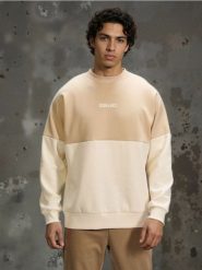 Bawełniana bluza crewneck z napisem - kremowy. Białe bluzy bez kaptura Sinsay, l, bez wzorów, z bawełny, bez kaptura. Za 35.99 zł.