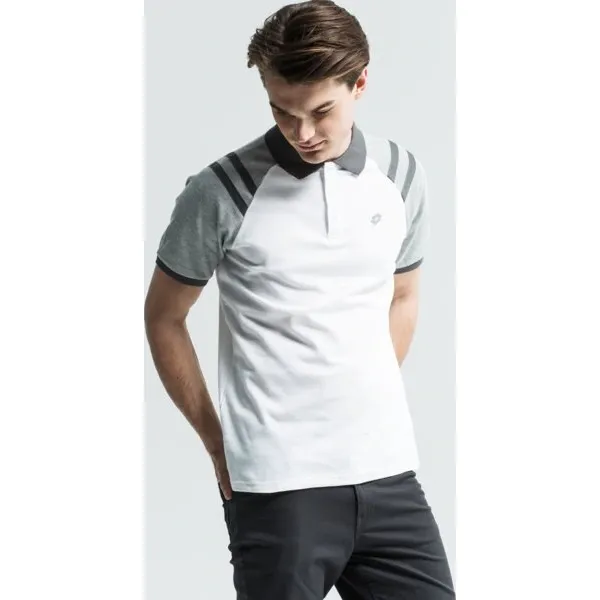 Lotto Polo Nuoro , biały, rozmiar L. Białe koszulki polo sportowe Lotto, l, bez wzorów, z bawełny, bez kołnierzyka, bez ramiączek. Za 79.99 zł.