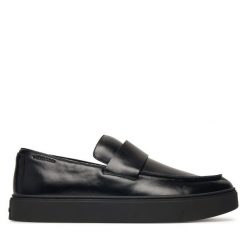 Półbuty Calvin Klein. Czarne eleganckie półbuty CALVIN KLEIN, bez wzorów, bez obcasa, bez zapięcia. Za 569.99 zł.