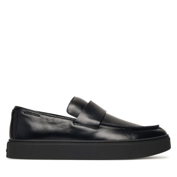 Półbuty Calvin Klein. Czarne eleganckie półbuty CALVIN KLEIN, bez wzorów, bez obcasa, bez zapięcia. Za 569.99 zł.