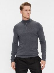 Calvin Klein Sweter K10K110421 Szary Regular Fit. Szare swetry rozpinane CALVIN KLEIN, m, bez wzorów, z wełny, bez kołnierzyka, bez ramiączek. Za 339.99 zł.
