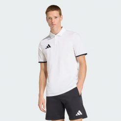 Koszulka męska adidas Entrada Polo. Białe koszulki polo sportowe Adidas, m, bez wzorów, bez kołnierzyka, bez ramiączek, do piłki nożnej. Za 109.00 zł.