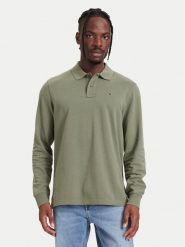 Tommy Jeans Polo DM0DM23630 Zielony Regular Fit. Zielone koszulki polo Tommy Jeans, m, bez wzorów, z bawełny, bez kołnierzyka, bez ramiączek. Za 349.99 zł.