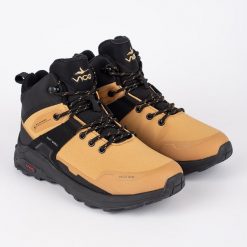 Vico Brązowe wysokie buty męskie trekkingowe. Brązowe trekkingi bez wzorów, bez zapięcia. Za 227.37 zł.