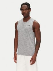 Under Armour Tank top Tech 1382795 Szary Regular Fit. Szare t-shirty sportowe Under Armour, bez wzorów, z syntetyku, bez ramiączek, na fitness i siłownię. Za 109.99 zł.