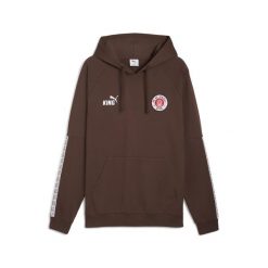Męska bluza z kapturem FC St. Pauli KING PUMA Espresso Brown White. Białe bluzy z kapturem Puma, m, bez wzorów, z kapturem. Za 309.00 zł.