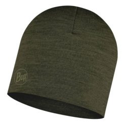 Czapka wełniana Buff Lightweight Merino Wool. Zielone czapki zimowe Buff, bez wzorów, z wełny. Za 129.90 zł.