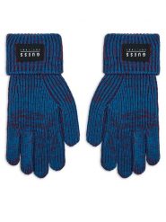 Guess Rękawiczki Męskie AM9335 POL02 Niebieski. Niebieskie rękawiczki Guess, z aplikacjami, z dzianiny. Za 259.99 zł.