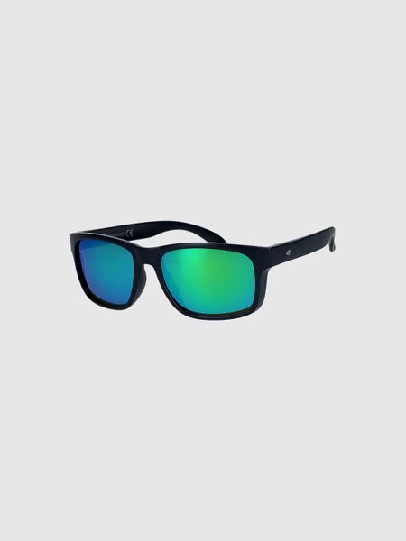 Okulary przeciwsłoneczne z powłoką lustrzaną 4F 4FWMM00ASUNU070. Niebieskie okulary przeciwsłoneczne 4F. Za 69.99 zł.