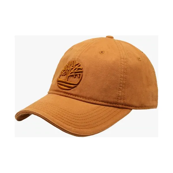 Timberland Czapka Cotton Canvas Cap Tree Logo , brązowy, rozmiar ONE SIZE. Brązowe czapki z daszkiem Timberland, z aplikacjami, z bawełny. Za 159.99 zł.