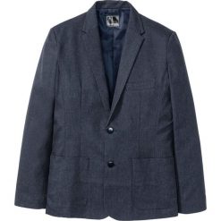 Marynarka Slim Fit bonprix ciemnoniebieski. Niebieskie garnitury bonprix, m, bez wzorów. Za 109.99 zł.
