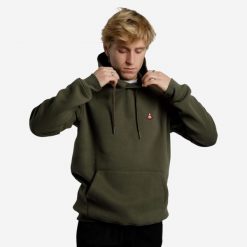 Bluza na deskorolkę z wytrzymałego materiału HD500 khaki. Zielone bluzy Decathlon, na zimę, m, bez wzorów, z bawełny, bez kaptura. Za 139.99 zł.