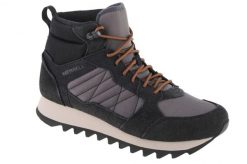 Buty trekkingowe męskie Merrell Alpine Mid Plr WP 2. Czarne buty turystyczne Merrell, bez wzorów, z materiału, za kostkę, bez zapięcia, trekkingowe. Za 379.99 zł.