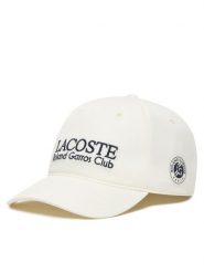 Lacoste Czapka z daszkiem RK0378 Biały. Białe czapki z daszkiem LACOSTE, bez wzorów, z bawełny. Za 319.99 zł.