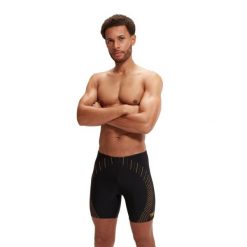 Spodenki kąpielówki męskie Speedo Duo Logo Mid. Czarne kąpielówki Speedo, m, bez wzorów. Za 987.19 zł.