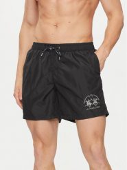La Martina Szorty kąpielowe YMM001 PA023 Czarny Regular Fit. Czarne kąpielówki La Martina, m, bez wzorów, z syntetyku. Za 209.99 zł.