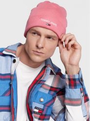 Tommy Jeans Czapka AM0AM10395 Różowy. Czerwone czapki zimowe Tommy Jeans, bez wzorów, z bawełny. Za 139.99 zł.