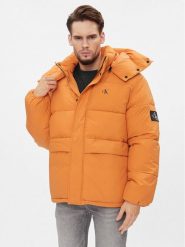 Calvin Klein Jeans Kurtka zimowa J30J323709 Pomarańczowy Relaxed Fit. Brązowe kurtki Calvin Klein Jeans, na zimę, m, bez wzorów, z jeansu, bez kaptura. Za 709.99 zł.