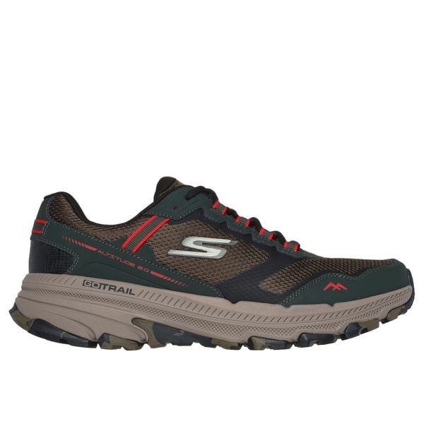 Buty trailowe Skechers Go Run Trail Altitude 2.0. Zielone buty do biegania Skechers, bez wzorów, bez zapięcia, do biegania. Za 328.15 zł.