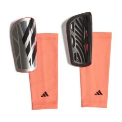 Ochraniacze piłkarskie adidas Tiro League. Brązowe odzież kompresyjna Adidas, m, bez wzorów, z materiału, na fitness i siłownię. Za 89.30 zł.