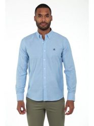 The Time of Bocha Koszula - Regular fit - w kolorze błękitnym rozmiar: XXL. Niebieskie koszule The Time of Bocha, xxl, bez wzorów, z bawełny, bez kołnierzyka, bez ramiączek. Za 152.99 zł.