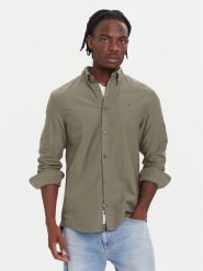 Tommy Jeans Koszula DM0DM21298 Zielony Regular Fit. Zielone koszule Tommy Jeans, l, bez wzorów, z bawełny, bez kołnierzyka, bez ramiączek. Za 349.99 zł.