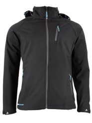 Peak Mountain Kurtka softshellowa "Celesior" w kolorze czarnym rozmiar: S. Czarne kurtki outdoor i hardshell Peak Mountain, m, bez wzorów, bez kaptura. Za 217.99 zł.