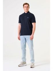 Garcia Koszulka polo w kolorze granatowym rozmiar: S. Niebieskie koszulki polo Garcia, s, bez wzorów, z bawełny, bez kołnierzyka, bez ramiączek. Za 97.28 zł.