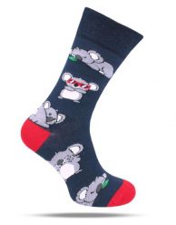 Skarpetki Bawełniane - Tematyczne - Miś Koala, Granatowe. Niebieskie skarpety His Story, bez wzorów, z bawełny. Za 29.99 zł.