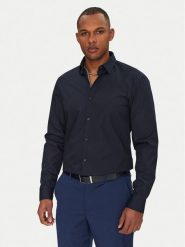 HUGO Koszula Koey 50539808 Granatowy Slim Fit. Niebieskie koszule Hugo, m, bez wzorów, z bawełny, bez kołnierzyka, bez ramiączek. Za 219.99 zł.