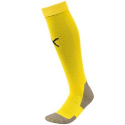 Getry piłkarskie Puma Liga Core Socks. Czarne legginsy długie sportowe Puma, bez wzorów, do piłki nożnej. Za 39.00 zł.