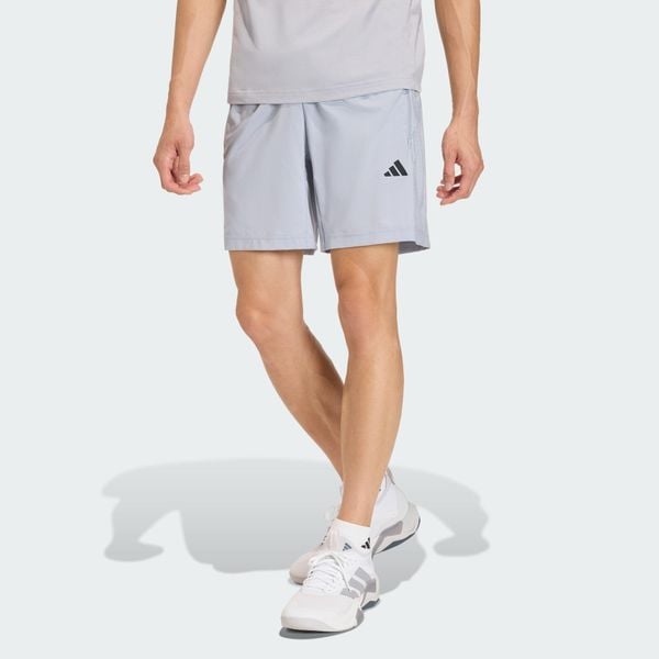 Tkane Szorty Do Ćwiczeń Essentials Base. Szare szorty Adidas, bez wzorów, sportowe. Za 119.00 zł.
