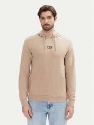 EA7 Emporio Armani Bluza 8NPM32 PJVRZ U6155 Beżowy Regular Fit. Brązowe bluzy EA7 Emporio Armani, l, bez wzorów, z bawełny, bez kaptura. Za 269.99 zł.