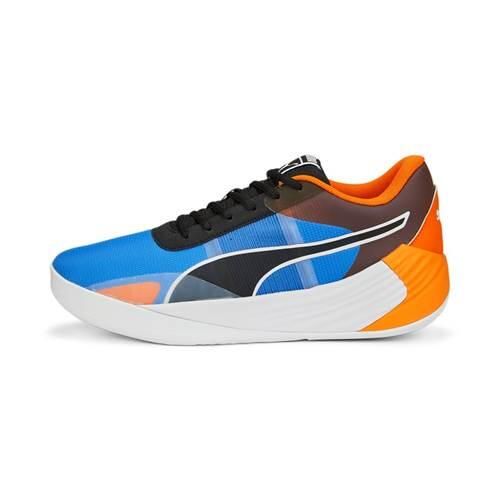 Buty koszykarskie męskie Puma Fusion Nitro Team. Niebieskie buty do koszykówki Puma, bez zapięcia, do koszykówki. Za 359.99 zł.