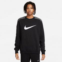 Bluza sportowa męska Nike FN0245010. Czarne bluzy bez kaptura Nike, m, bez wzorów, bez kaptura. Za 241.00 zł.