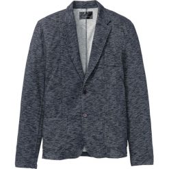 Marynarka z dzianiny dresowej Slim Fit bonprix ciemnoniebieski melanż. Garnitury marki bonprix. Za 189.99 zł.