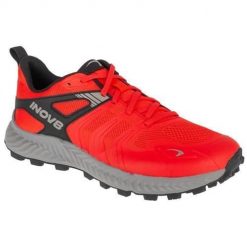 Buty do biegania męskie Inov-8 001275RDBKS001. Czerwone buty do biegania Inov-8, bez wzorów, z gumy, bez zapięcia, do biegania. Za 559.99 zł.