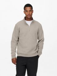 ONLY & SONS Bluza "Ceres" w kolorze beżowym rozmiar: S. Brązowe bluzy Only & Sons, s, bez wzorów, bez kaptura. Za 100.99 zł.