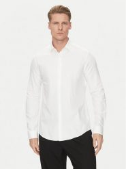 Calvin Klein Koszula K10K114310 Biały Slim Fit. Białe koszule CALVIN KLEIN, m, bez wzorów, z bawełny, bez kołnierzyka, bez ramiączek. Za 219.99 zł.