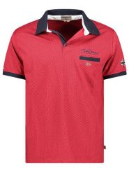 Geographical Norway Koszulka polo "Kingdom" w kolorze czerwonym rozmiar: S. Czerwone koszulki polo Geographical Norway, s, bez wzorów, z bawełny, bez kołnierzyka, bez ramiączek. Za 92.86 zł.