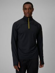 4F Bluza trekkingowa regular bez kaptura męska - czarna XL. Czarne bluzy 4F, l, bez wzorów, bez kaptura. Za 179.99 zł.