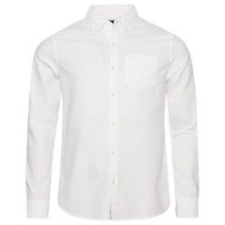 Koszula z długim rękawem z bawełny organicznej Superdry Oxford. Białe koszule Superdry, m, bez wzorów, z bawełny, bez kołnierzyka, bez ramiączek. Za 284.00 zł.